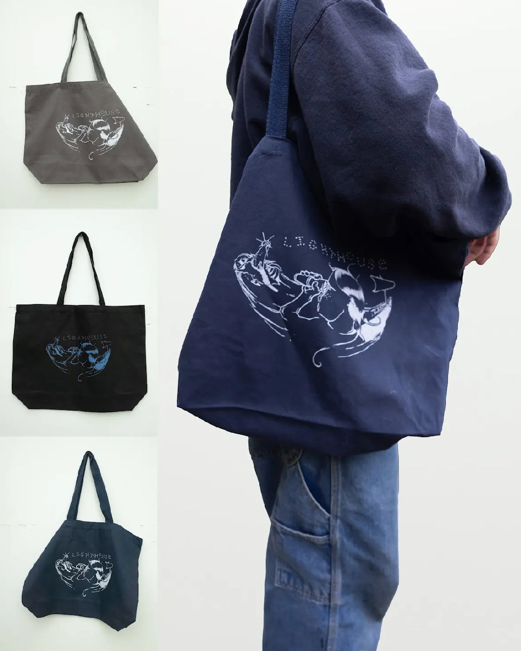 Lighthouse Looking Glass Tote Bag