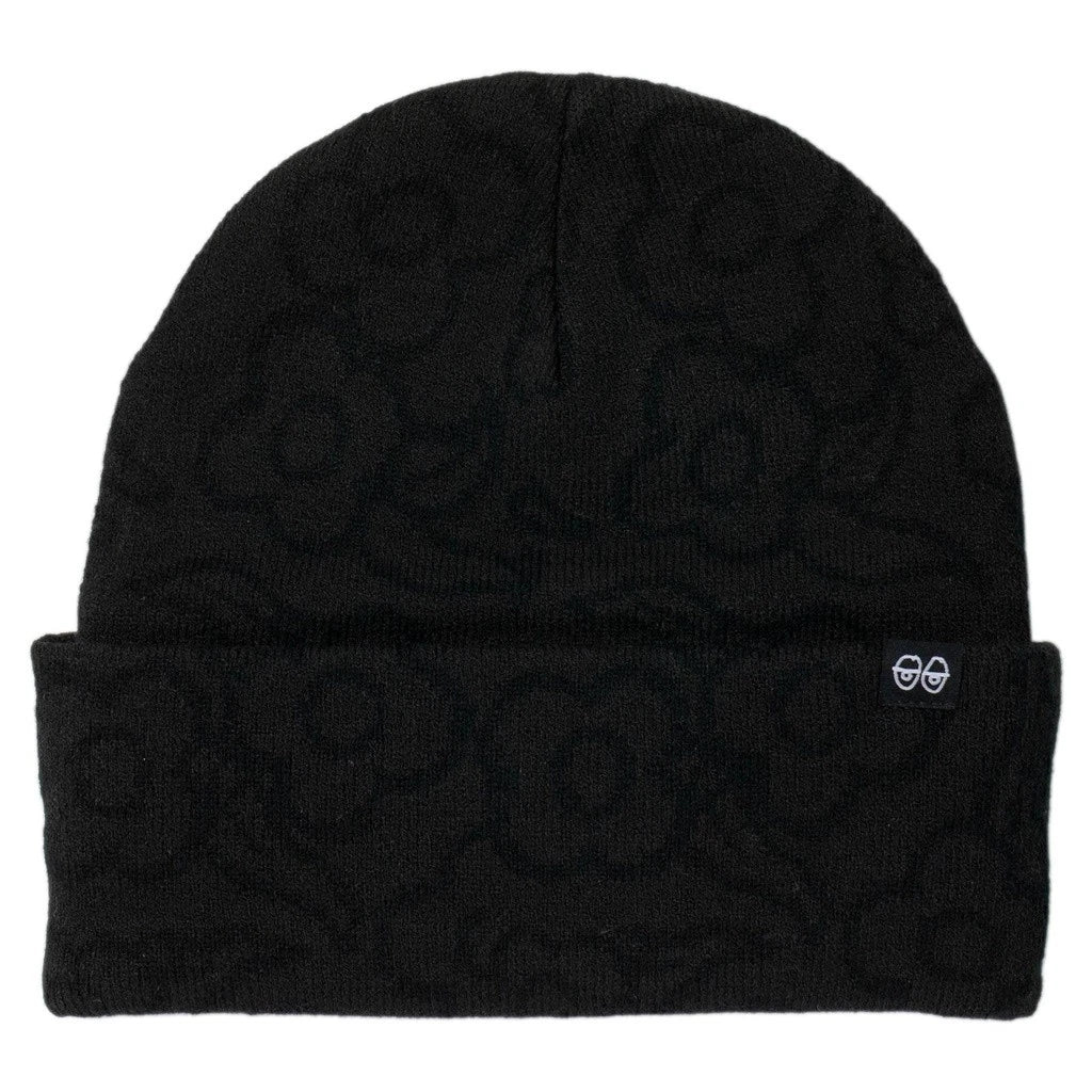 Krooked Black Floral Beanie