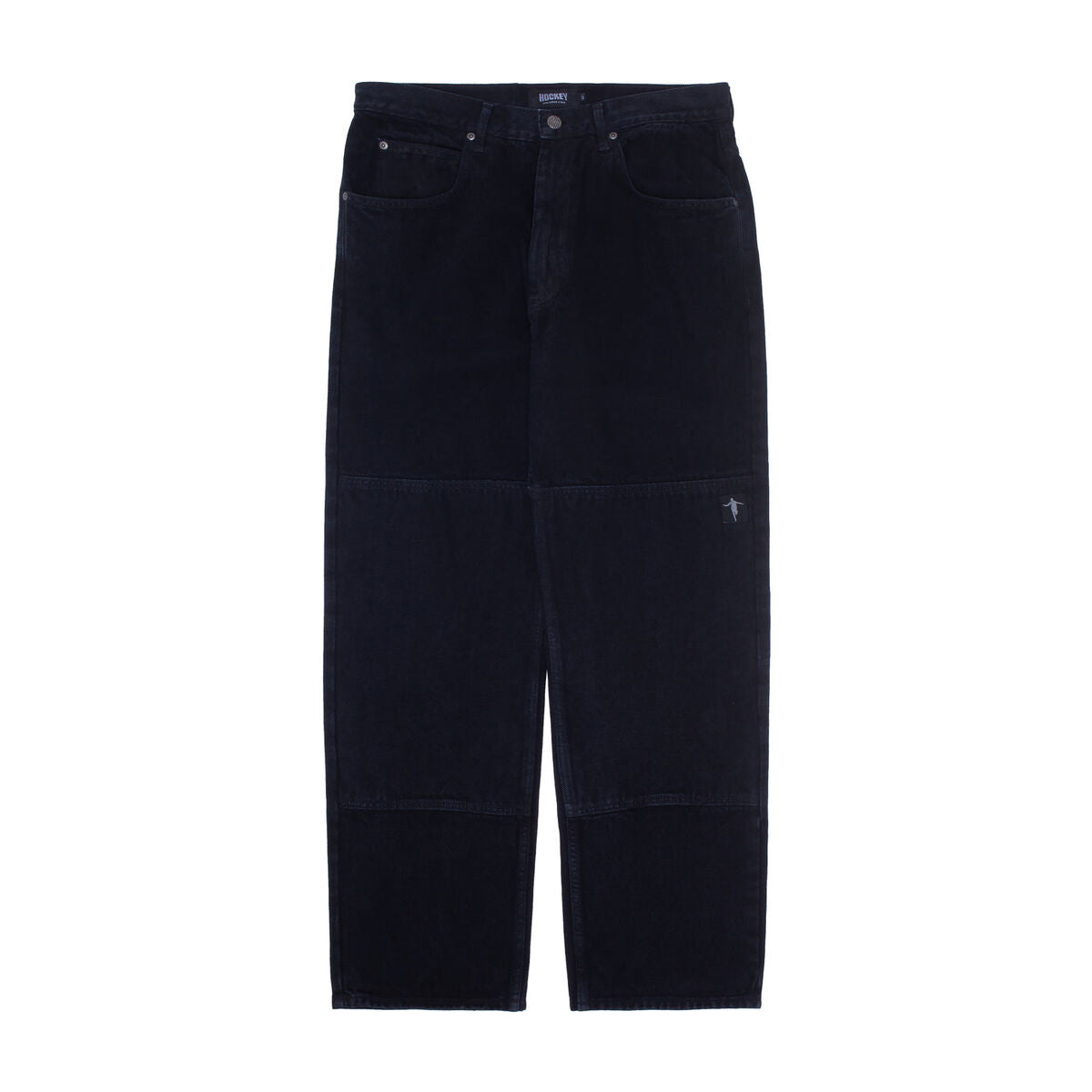 Hockey Double Knee Black Jeans