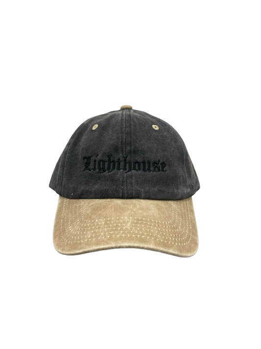 Lighthouse Old English Hat Washed Black/Tan