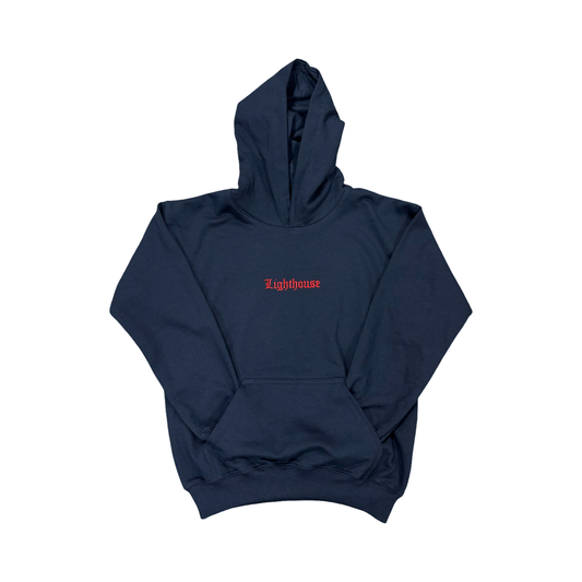 Lighthouse Old English Youth Hoodie