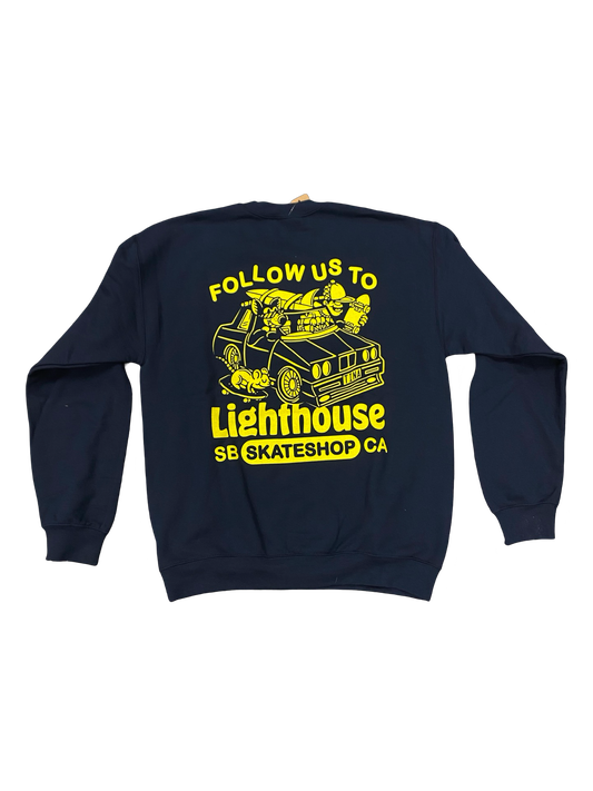 Lighthouse Follow Us Crewneck