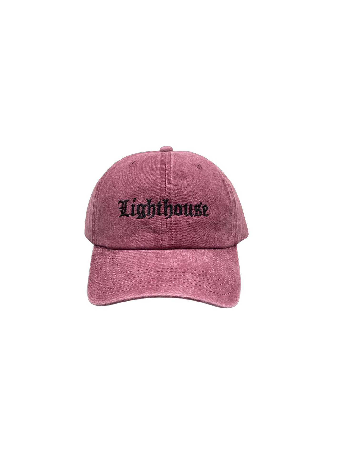 Lighthouse Old English Hat Washed Red