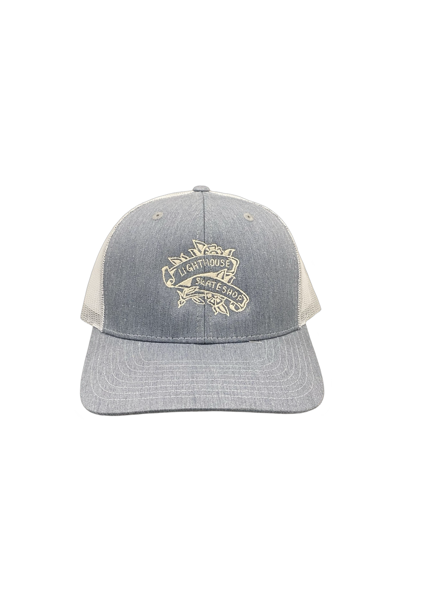 Lighthouse Flower Trucker Hat Grey/Light Grey