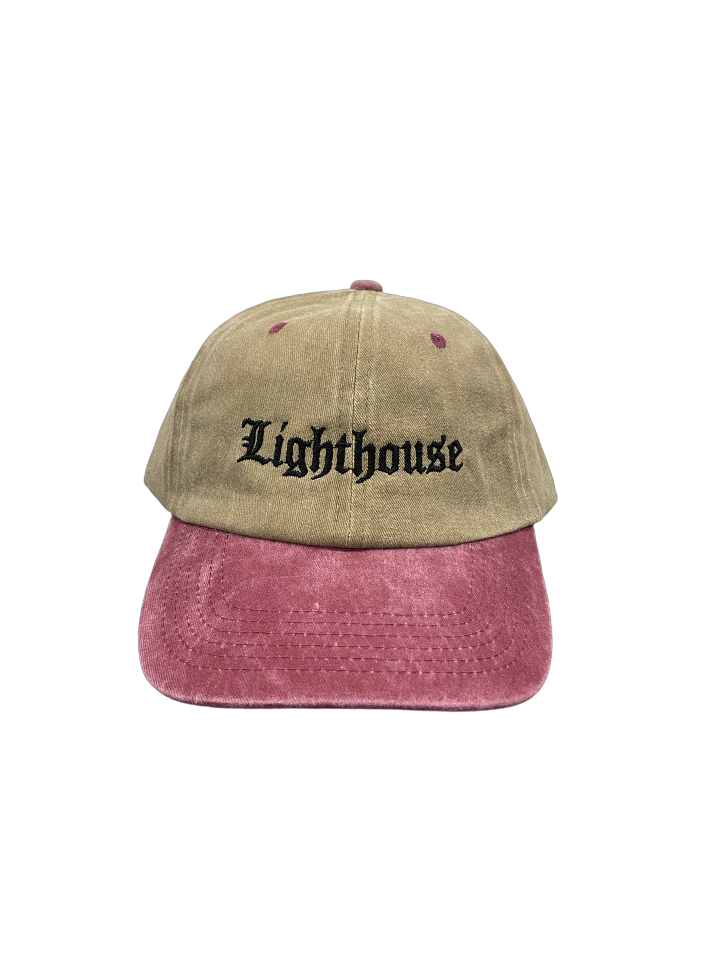 Lighthouse Old English Hat Washed Tan/Red