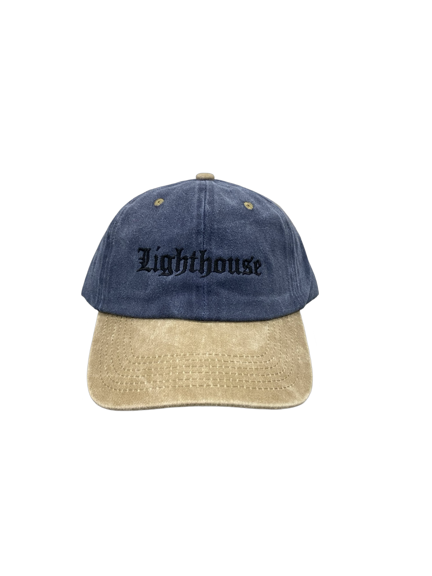 Lighthouse Old English Hat Washed Navy/Tan