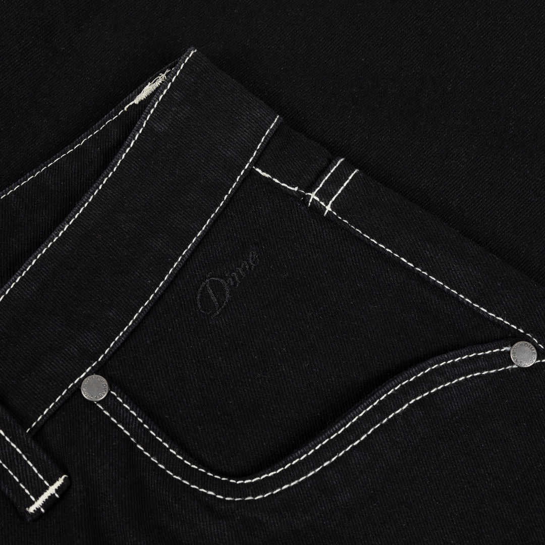Dime Classic Baggy Denim Pant Black Contrast Stitch