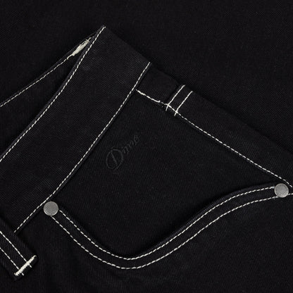 Dime Classic Baggy Denim Pant Black Contrast Stitch
