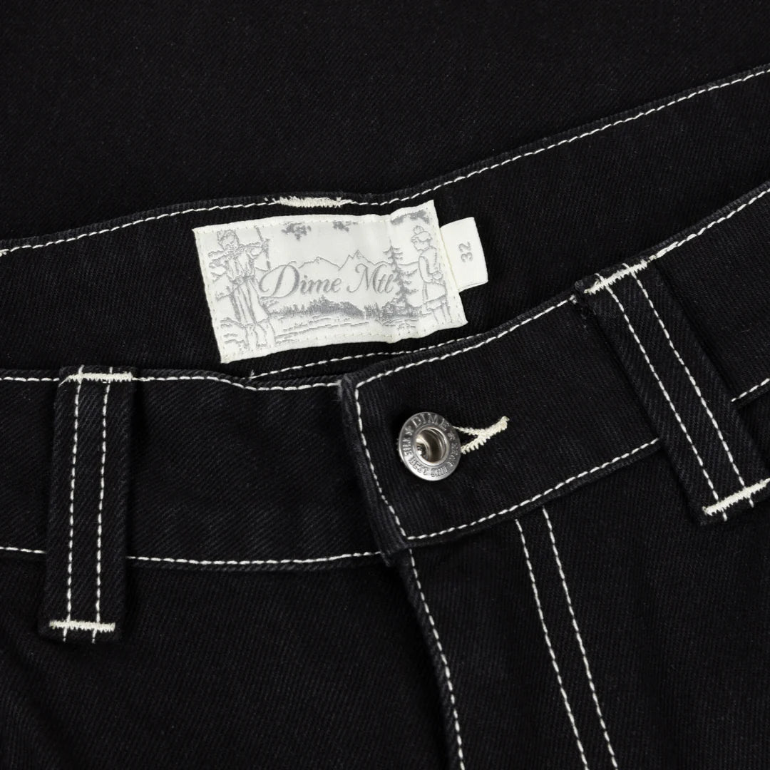 Dime Classic Baggy Denim Pant Black Contrast Stitch