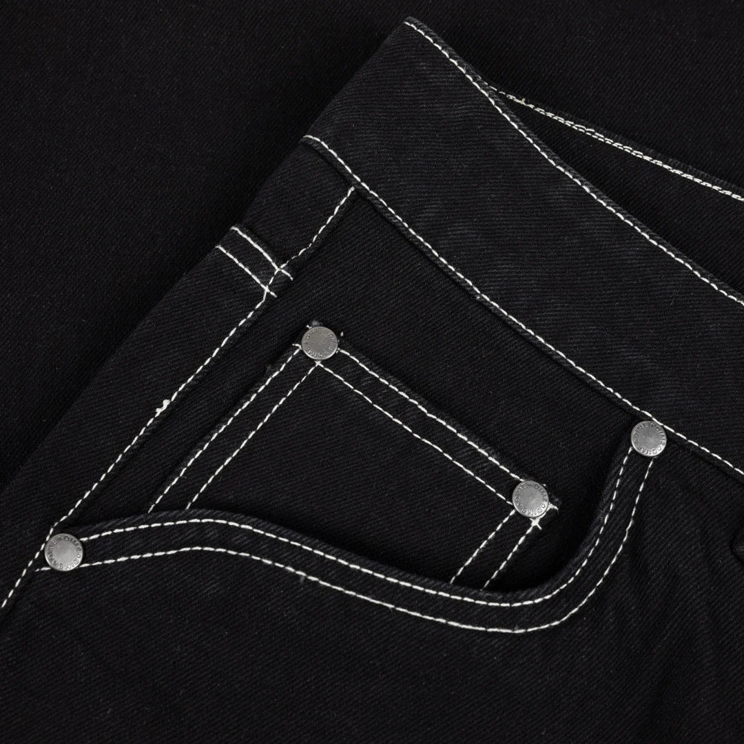 Dime Classic Baggy Denim Pant Black Contrast Stitch