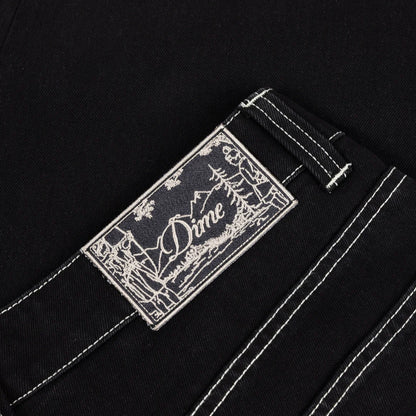 Dime Classic Baggy Denim Pant Black Contrast Stitch