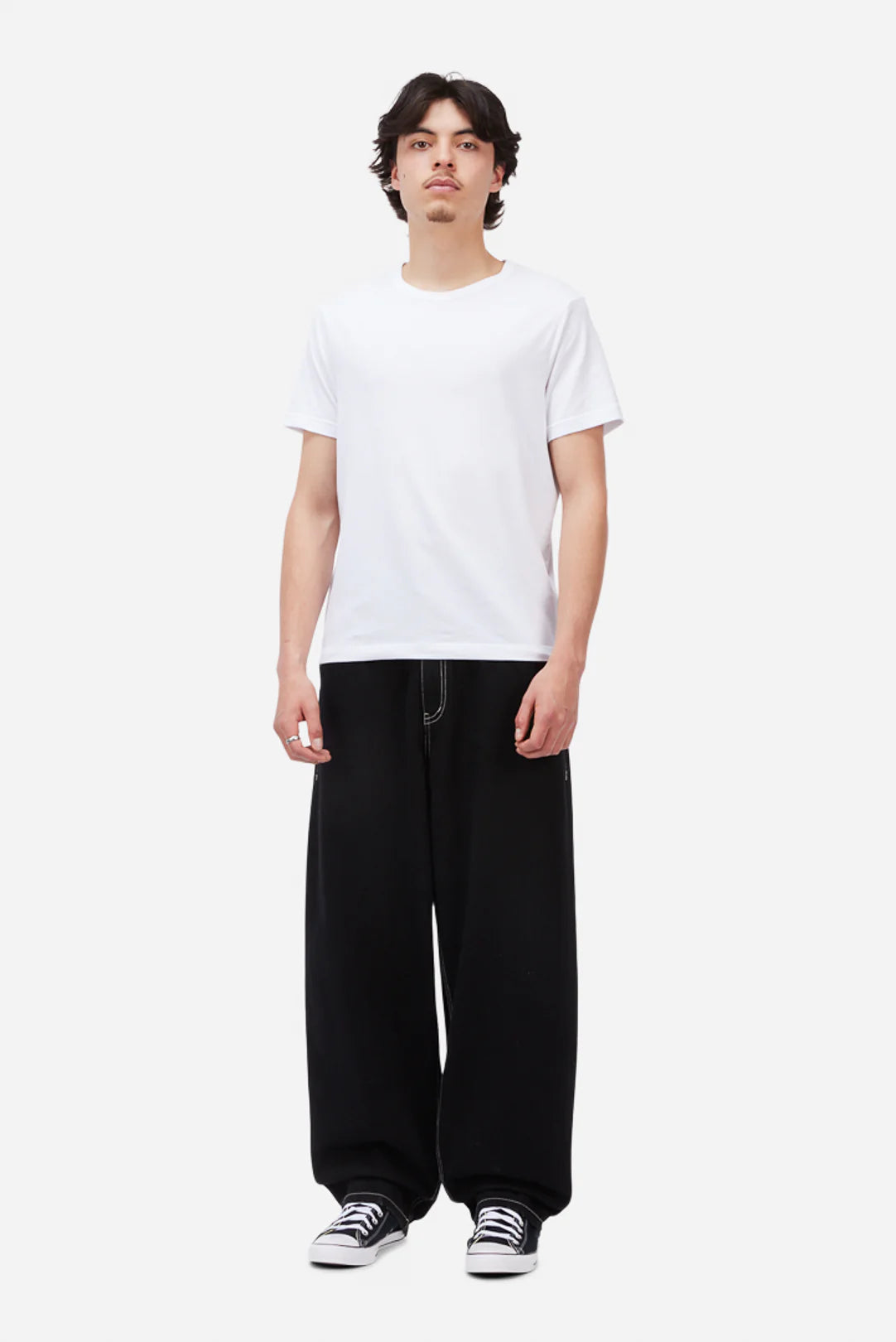 Dime Classic Baggy Denim Pant Black Contrast Stitch