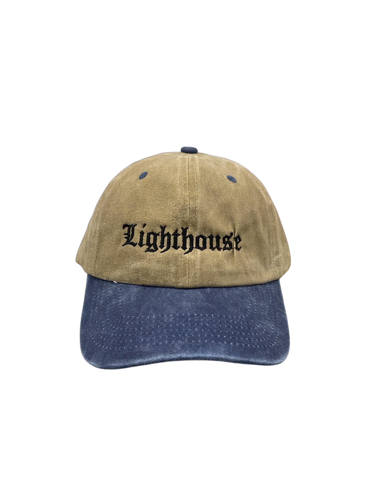 Lighthouse Old English Hat Washed Tan/Navy