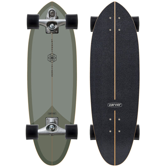 Carver x Channel Islands C7 Raw 32.5" Mid Sage Surfskate Complete (V5)