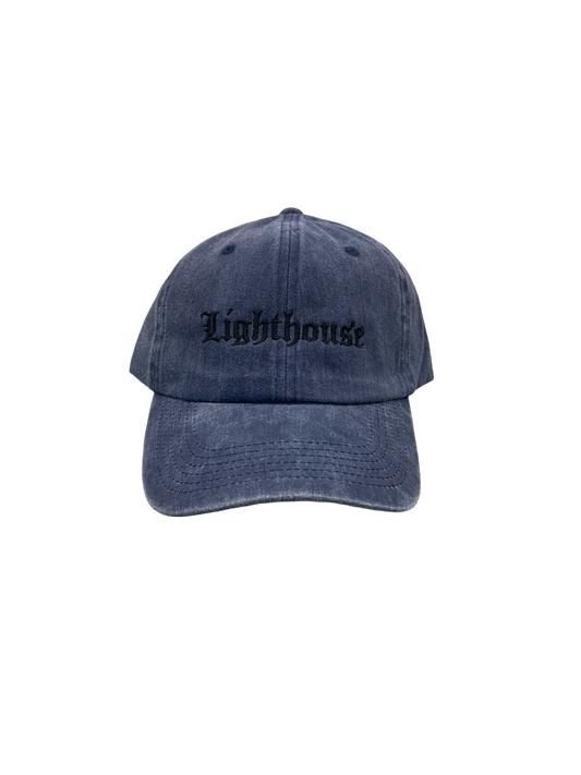 Lighthouse Old English Hat Washed Navy