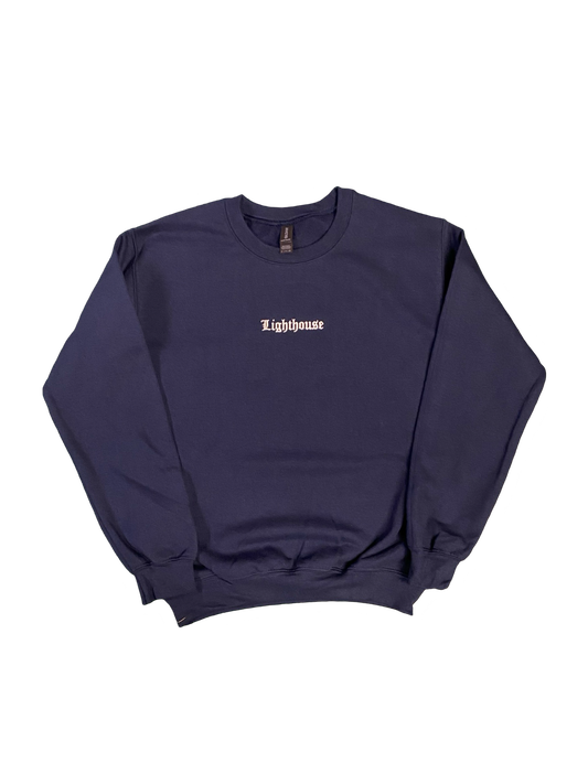 Lighthouse Old English Crewneck