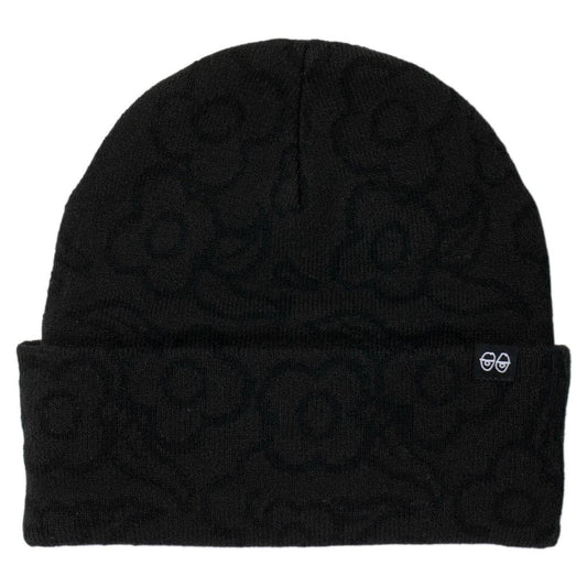 Krooked Black Floral Beanie